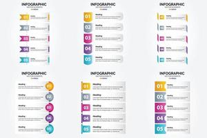 flaches Designset der Vektorillustrations-Infografiken für Werbebroschürenflieger und -zeitschrift vektor