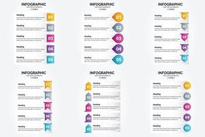 flaches Designset der Vektorillustrations-Infografiken für Werbebroschürenflieger und -zeitschrift vektor