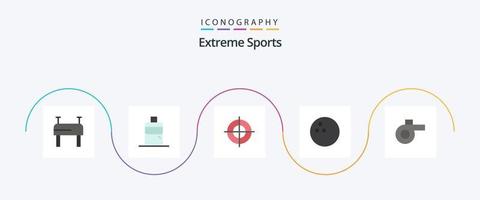 Sport Flat 5 Icon Pack inklusive . Sport. vektor