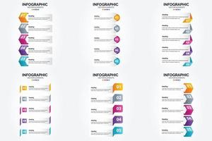 flaches Designset der Vektorillustrations-Infografiken für Werbebroschürenflieger und -zeitschrift vektor