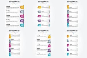 flaches Designset der Vektorillustrations-Infografiken für Werbebroschürenflieger und -zeitschrift vektor