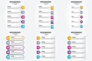 flaches Designset der Vektorillustrations-Infografiken für Werbebroschürenflieger und -zeitschrift vektor