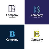 Buchstabe b großes Logo-Pack-Design kreatives modernes Logo-Design für Ihr Unternehmen vektor