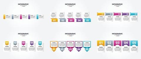 flaches Designset der Vektorillustrations-Infografiken für Werbebroschürenflieger und -zeitschrift vektor