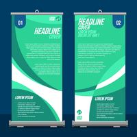 Roll Up Banner Anzeige Mockup Vector
