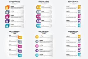 flaches Designset der Vektorillustrations-Infografiken für Werbebroschürenflieger und -zeitschrift vektor