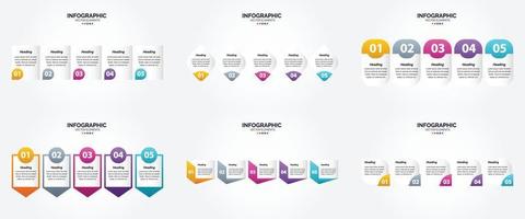 flaches Designset der Vektorillustrations-Infografiken für Werbebroschürenflieger und -zeitschrift vektor