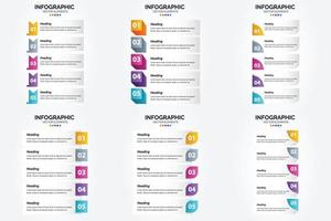 flaches Designset der Vektorillustrations-Infografiken für Werbebroschürenflieger und -zeitschrift vektor