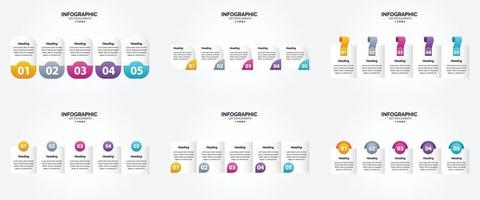 flaches Designset der Vektorillustrations-Infografiken für Werbebroschürenflieger und -zeitschrift vektor