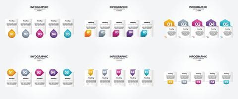 flaches Designset der Vektorillustrations-Infografiken für Werbebroschürenflieger und -zeitschrift vektor