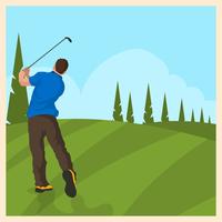 vintage golf vektor illustration