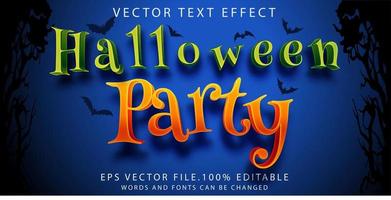 Texteffekt Halloween-Party vektor
