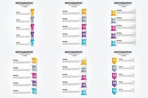 flaches Designset der Vektorillustrations-Infografiken für Werbebroschürenflieger und -zeitschrift vektor