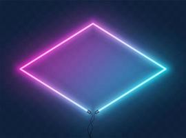 Neon Rhombus Rahmen vektor