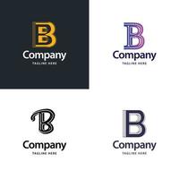 Buchstabe b großes Logo-Pack-Design kreatives modernes Logo-Design für Ihr Unternehmen vektor