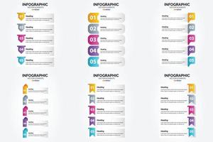 flaches Designset der Vektorillustrations-Infografiken für Werbebroschürenflieger und -zeitschrift vektor