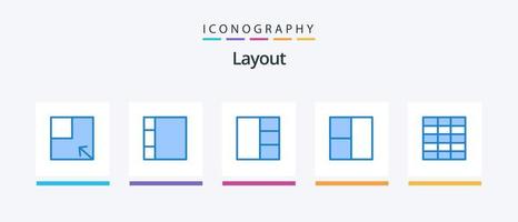 Layout Blue 5 Icon Pack mit .. kreativem Icon-Design vektor