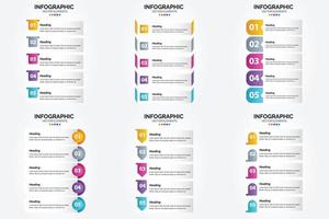 flaches Designset der Vektorillustrations-Infografiken für Werbebroschürenflieger und -zeitschrift vektor