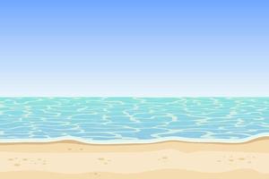 See und Strand Hintergrund Vektor Design Illustration