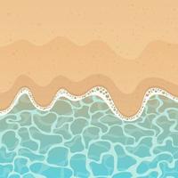 See und Strand Hintergrund Vektor Design Illustration