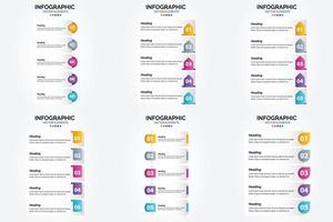 flaches Designset der Vektorillustrations-Infografiken für Werbebroschürenflieger und -zeitschrift vektor