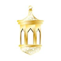 gyllene lampa ramadan kareem dekoration vektor