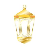 goldene Lampe Ramadan Kareem Dekoration vektor