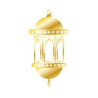 goldene Lampe Ramadan Kareem Dekoration vektor