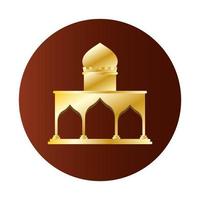 goldener Moschee Ramadan Kareem Tempel vektor