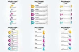 flaches Designset der Vektorillustrations-Infografiken für Werbebroschürenflieger und -zeitschrift vektor