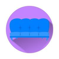Sofa Couch Möbel isoliert Ikone vektor