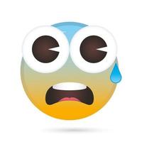 Emoji Gesicht weinen lustigen Charakter vektor
