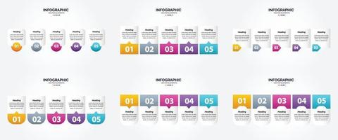 flaches Designset der Vektorillustrations-Infografiken für Werbebroschürenflieger und -zeitschrift vektor