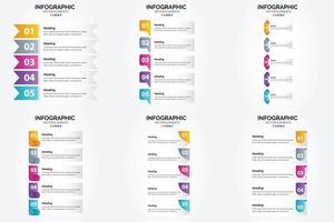 flaches Designset der Vektorillustrations-Infografiken für Werbebroschürenflieger und -zeitschrift vektor