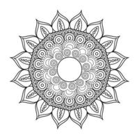 Blumenmandala Diwali Dekoration gezeichnet monochrome Ikone Vektor-Illustration Design vektor