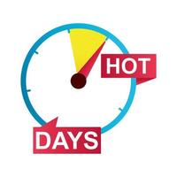 Hot Days Sale Countdown-Abzeichen mit Band vektor
