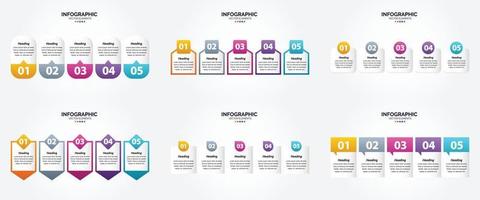 flaches Designset der Vektorillustrations-Infografiken für Werbebroschürenflieger und -zeitschrift vektor