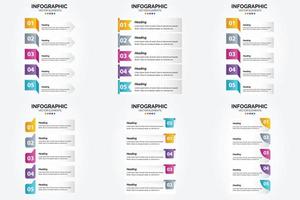 flaches Designset der Vektorillustrations-Infografiken für Werbebroschürenflieger und -zeitschrift vektor