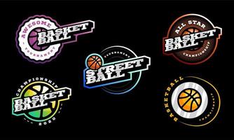 basket vektor logotyp set