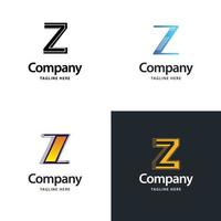 brev z stor logotyp packa design kreativ modern logotyper design för din företag vektor