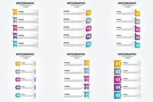 flaches Designset der Vektorillustrations-Infografiken für Werbebroschürenflieger und -zeitschrift vektor