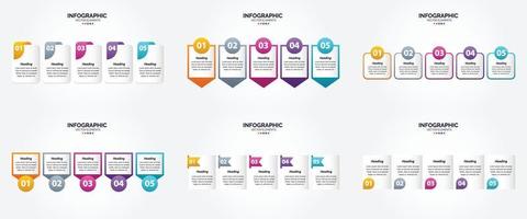 flaches Designset der Vektorillustrations-Infografiken für Werbebroschürenflieger und -zeitschrift vektor