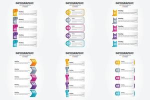 flaches Designset der Vektorillustrations-Infografiken für Werbebroschürenflieger und -zeitschrift vektor