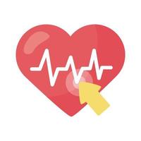 Mauszeiger mit Cardio-Gesundheitssymbol vektor
