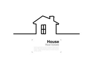 abstrakt hus form mall banner för fastigheter vektor