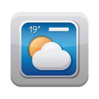 väder app knapp meny isolerad ikon vektor