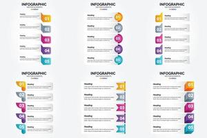 flaches Designset der Vektorillustrations-Infografiken für Werbebroschürenflieger und -zeitschrift vektor