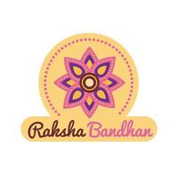 glückliche Raksha Bandhan Feier mit Blumendekoration flachen Stil vektor