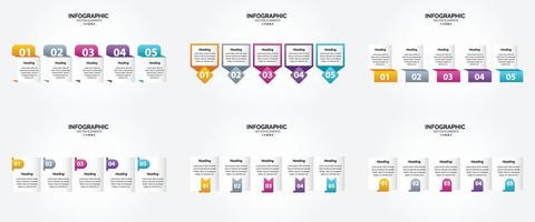 flaches Designset der Vektorillustrations-Infografiken für Werbebroschürenflieger und -zeitschrift vektor