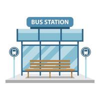 Bushaltestelle Vektor Design Illustration lokalisiert auf weißem Hintergrund